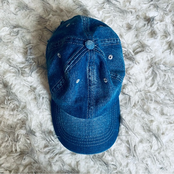 SHEIN Unisex Denim Blue Jean Adjustable Baseball Cap Hat One Size - Picture 3 of 7